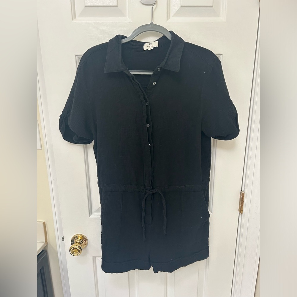 Black Romper with a Tie